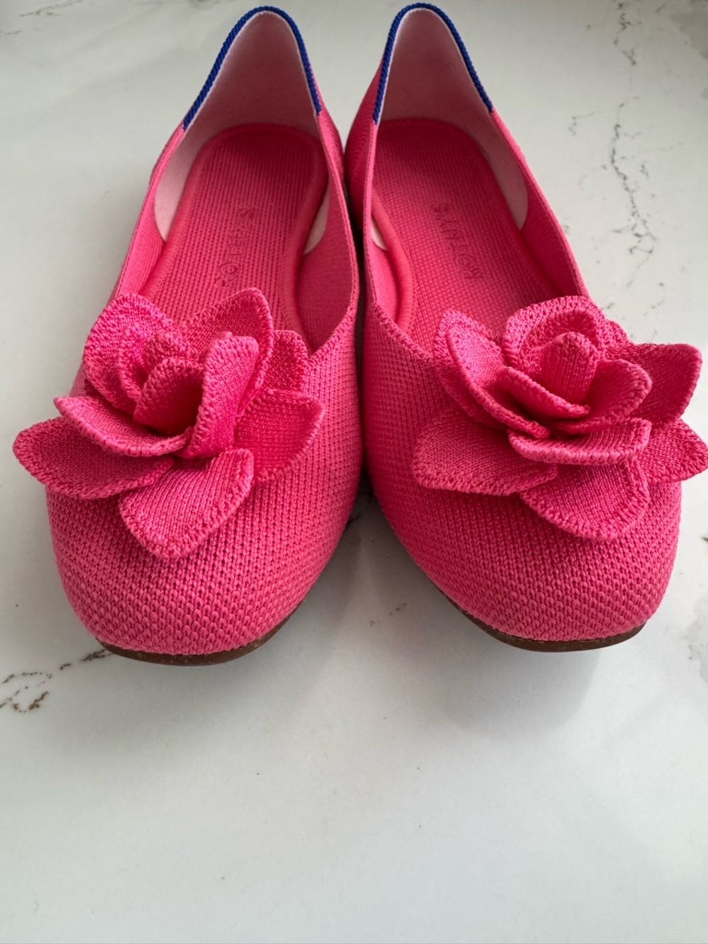 Rothy's The Petal Square Toe Ballet Flat Soirée Pink Size 7 Barbiecore Girlie - Picture 3 of 13